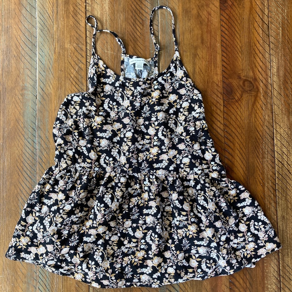 American Eagle Floral Top Shirt Blouse Large